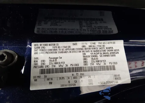 2017 Ford Focus St from USA, damaged, VIN 1FADP3L96HL206528